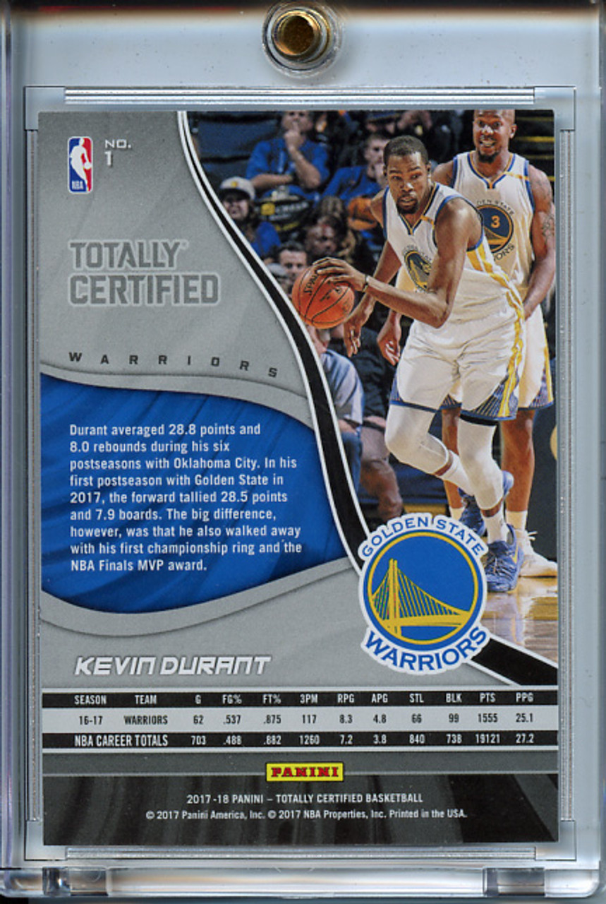 Kevin Durant 2017-18 Totally Certified #1 Camo (#03/25)