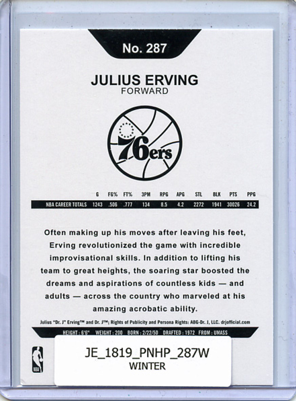 Julius Erving 2018-19 Hoops #287 Hoops Tribute Winter