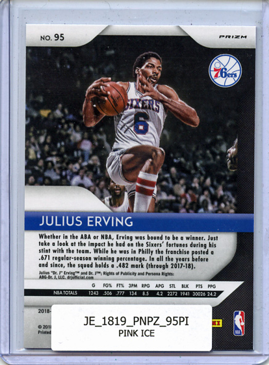 Julius Erving 2018-19 Prizm #95 Pink Ice