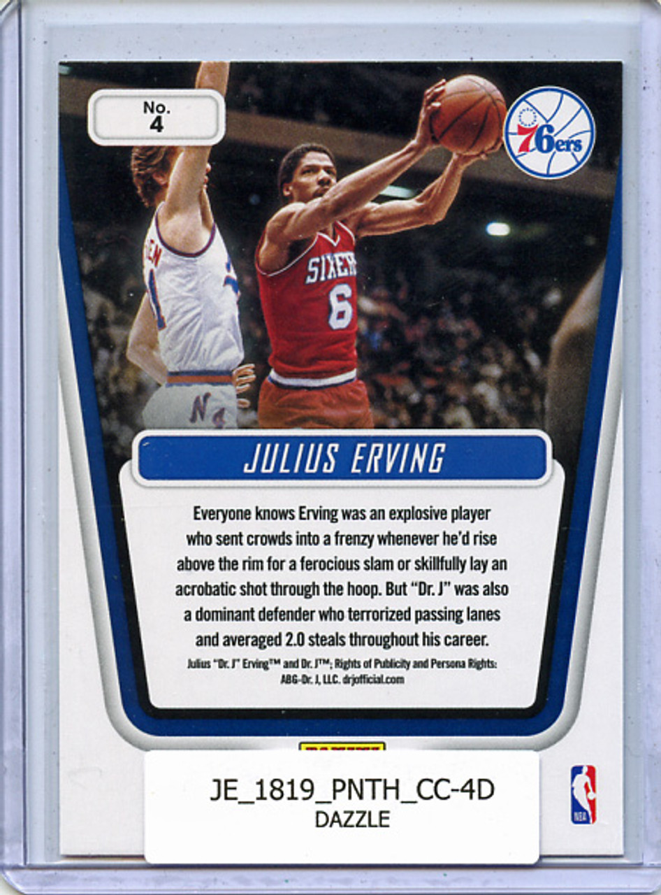 Julius Erving 2018-19 Threads, Century Collection #4 Dazzle