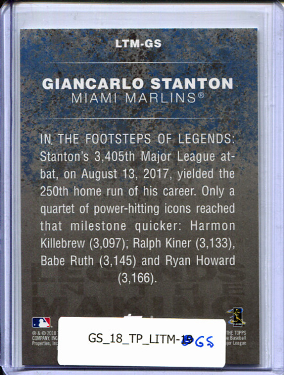 Giancarlo Stanton 2018 Topps, Legends in the Making #LITM-GS