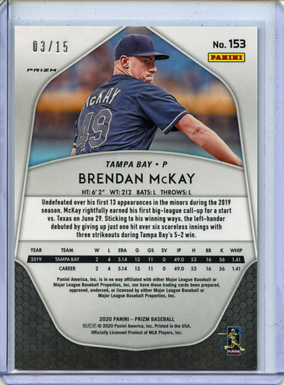 Brendan McKay 2020 Prizm #153 Teal Donut Circles (#03/15)