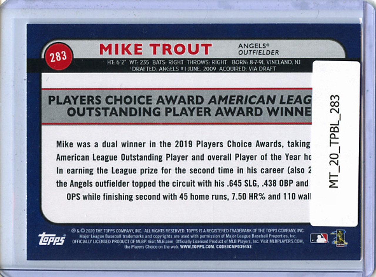 Mike Trout 2020 Big League #283 Award Winners