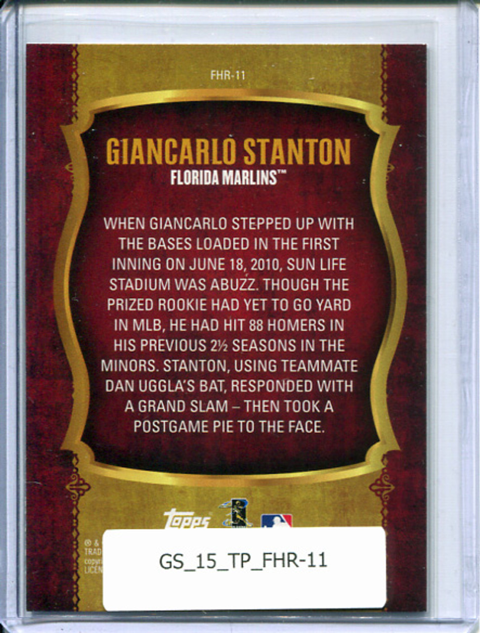 Giancarlo Stanton 2015 Topps, First Home Run #FHR-11