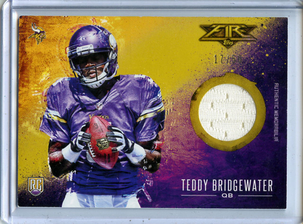 Teddy Bridgewater 2014 Topps Fire, Relics #FR-TB Gold (#17/50)