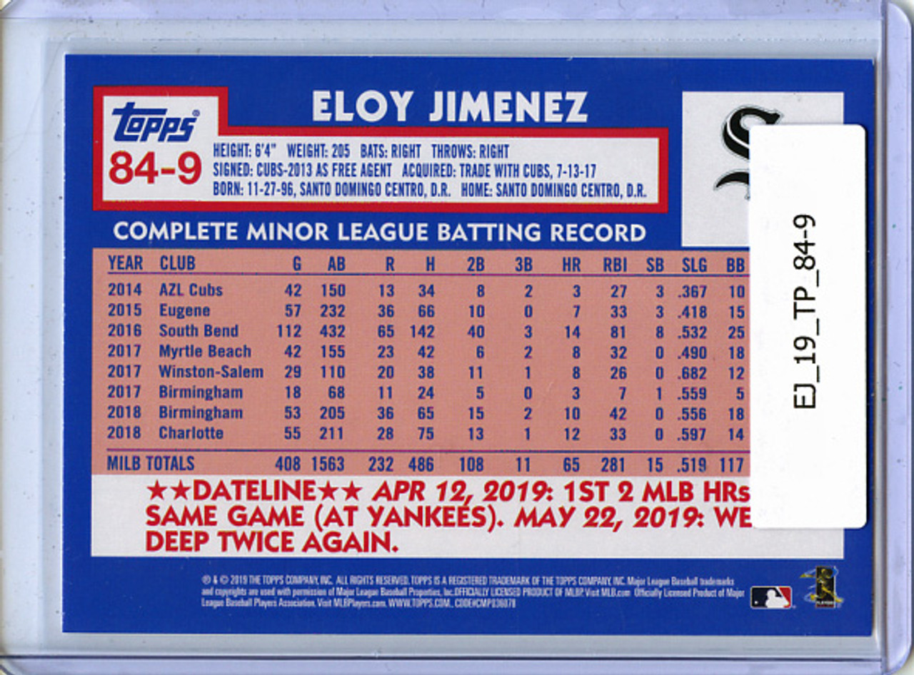 Eloy Jimenez 2019 Topps Update, 1984 Topps #84-9