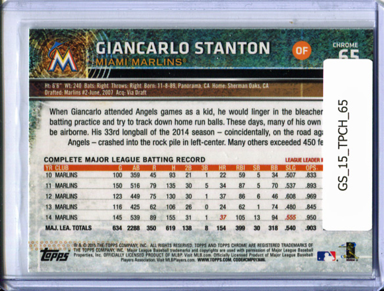 Giancarlo Stanton 2015 Topps Chrome #65