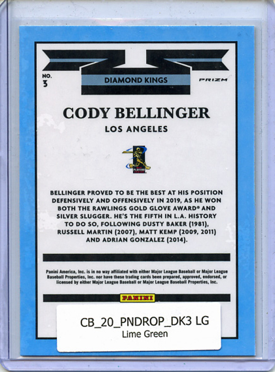 Cody Bellinger 2020 Donruss Optic #3 Diamond Kings Lime Green