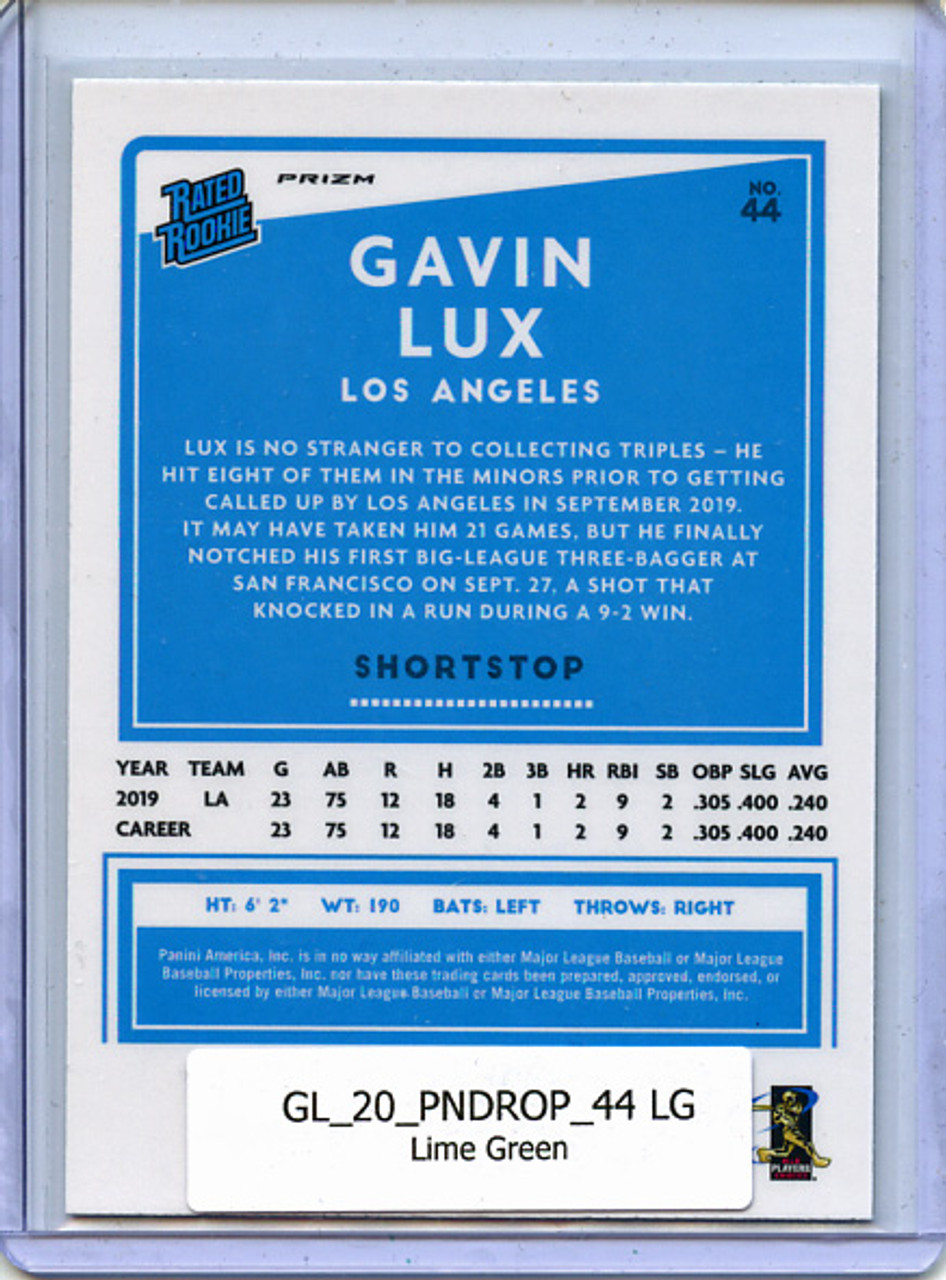 Gavin Lux 2020 Donruss Optic #44 Lime Green (1)