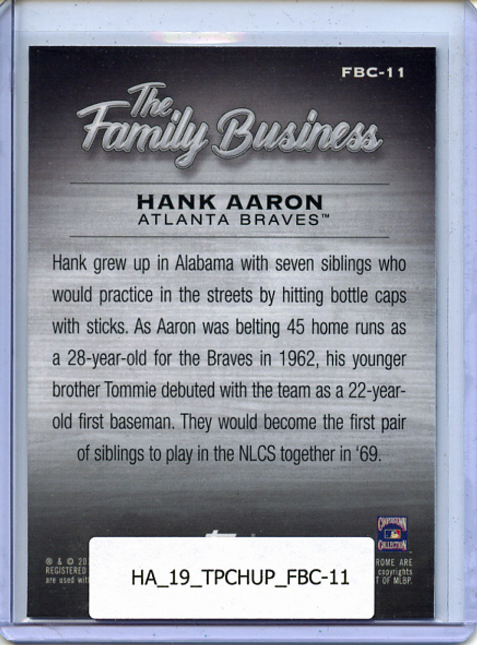 Hank Aaron 2019 Topps Chrome Update, The Family Business #FBC-11