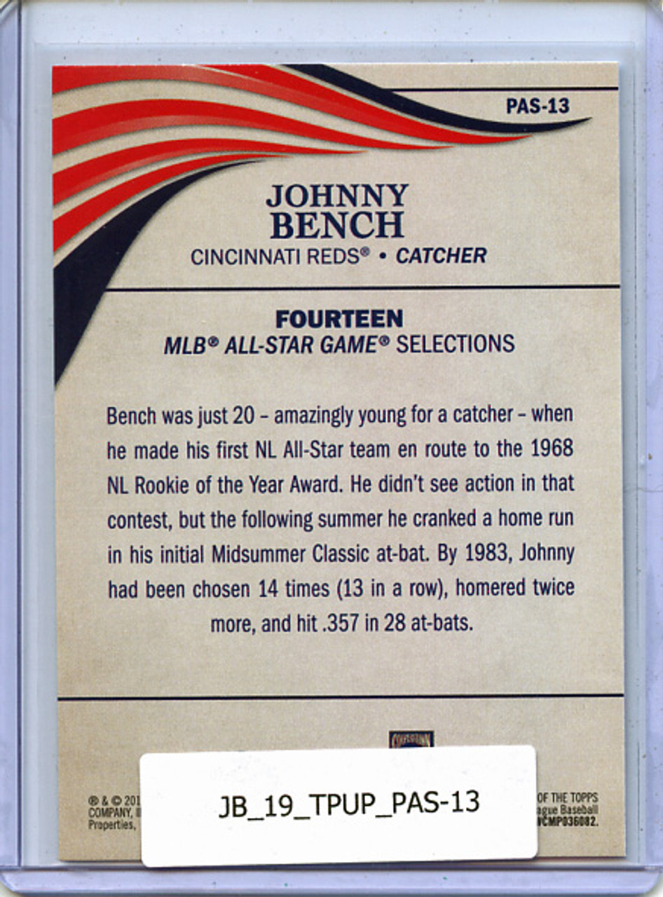 Johnny Bench 2019 Topps Update, Perennial All-Stars #PAS-13