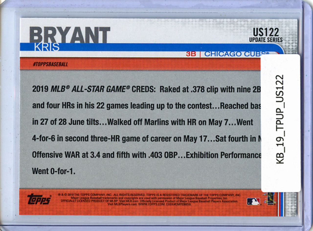 Kris Bryant 2019 Topps Update #US122 All-Star