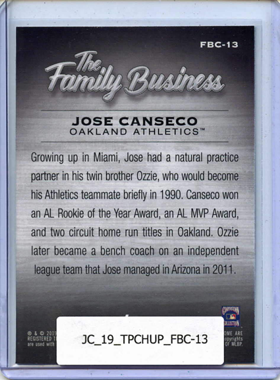 Jose Canseco 2019 Topps Chrome Update, The Family Business #FBC-13