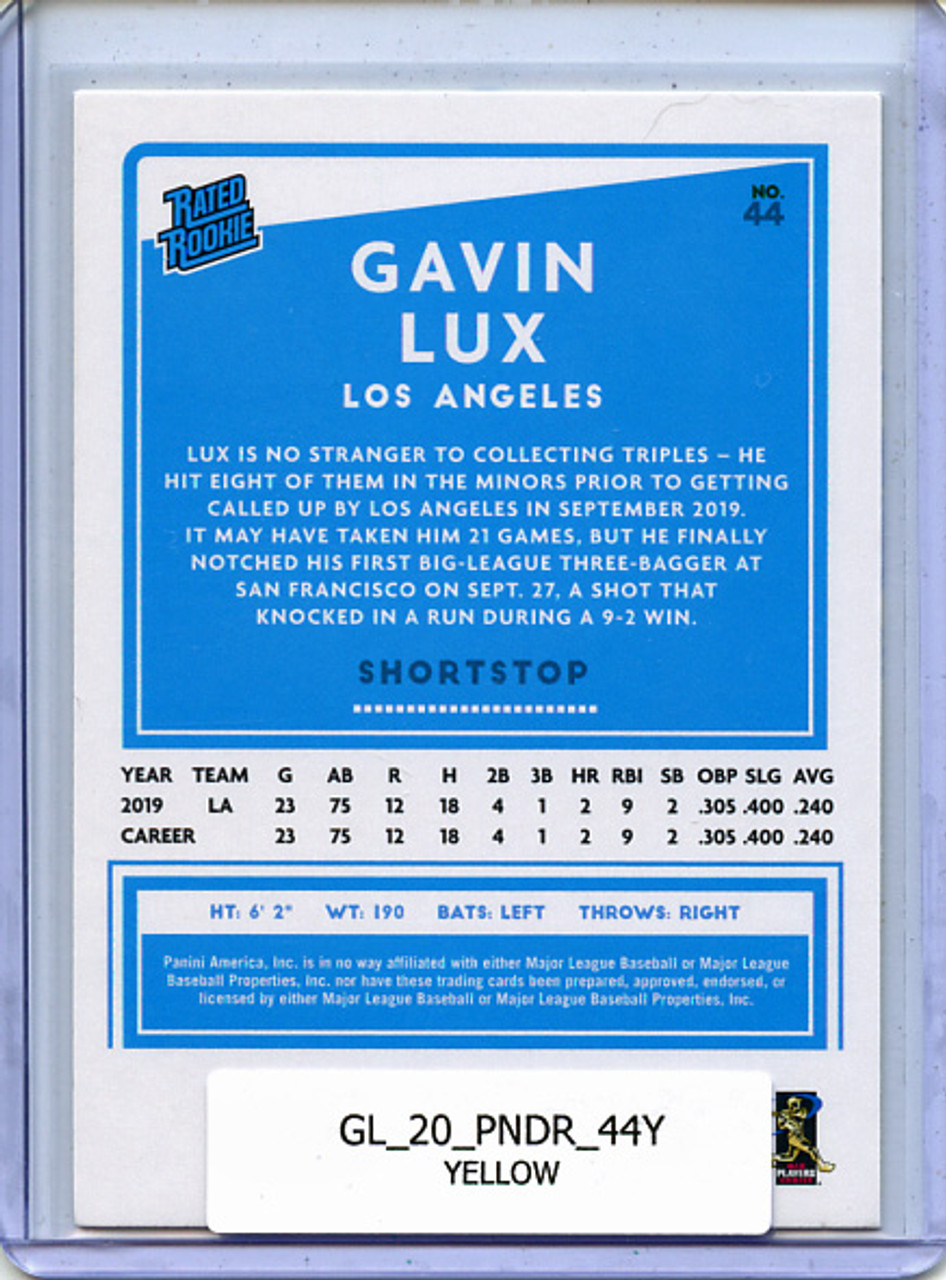 Gavin Lux 2020 Donruss #44 Yellow
