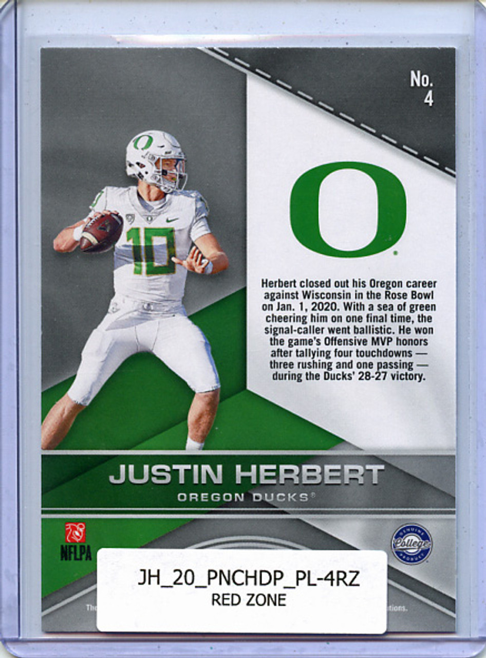 Justin Herbert 2020 Chronicles Draft Picks, Playoff #4 Red Zone