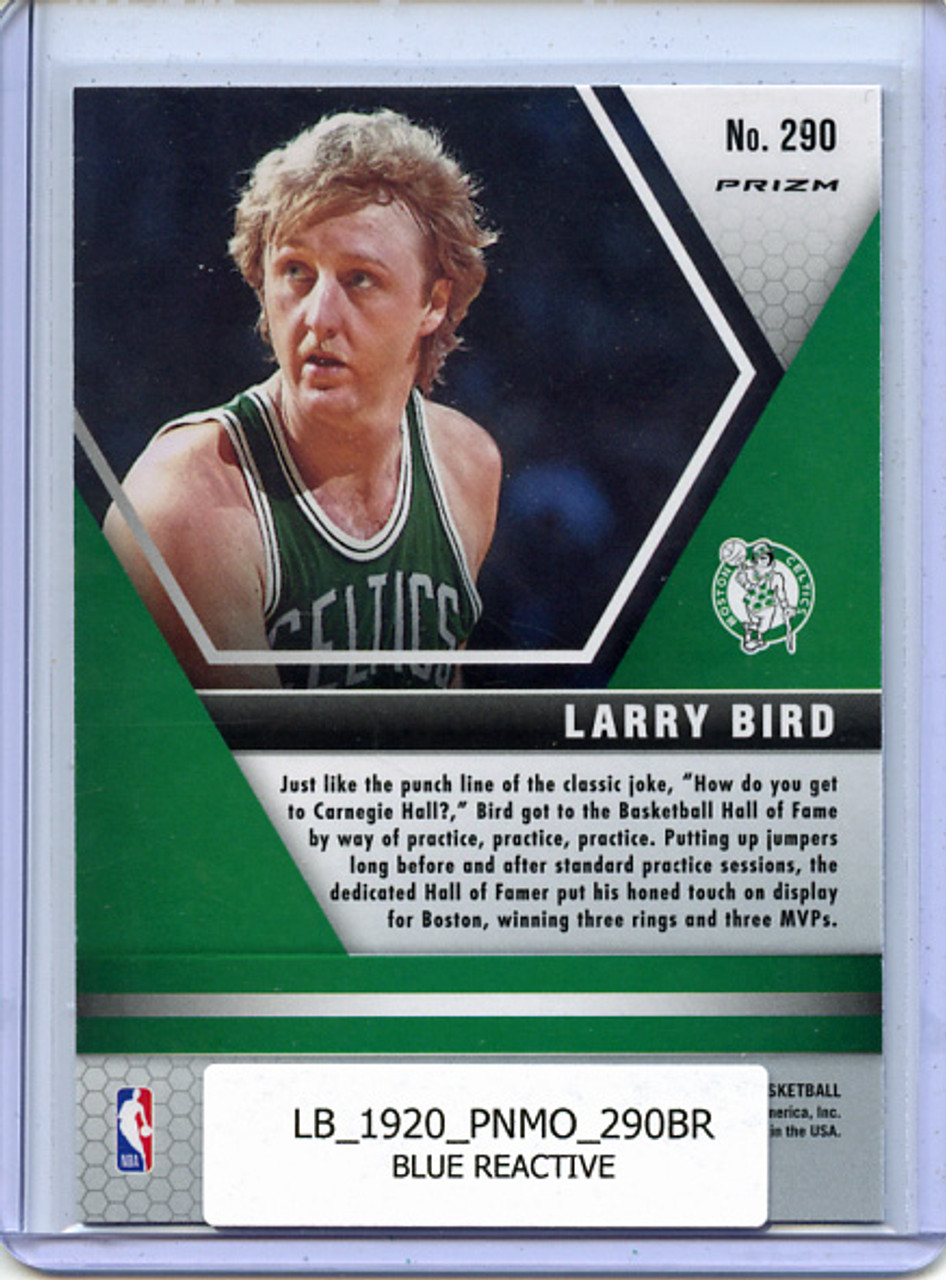 Larry Bird 2019-20 Mosaic #290 Hall of Fame Blue Reactive