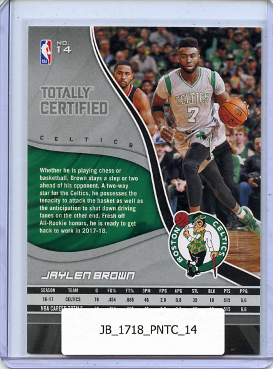 Jaylen Brown 2017-18 Totally Certified #14