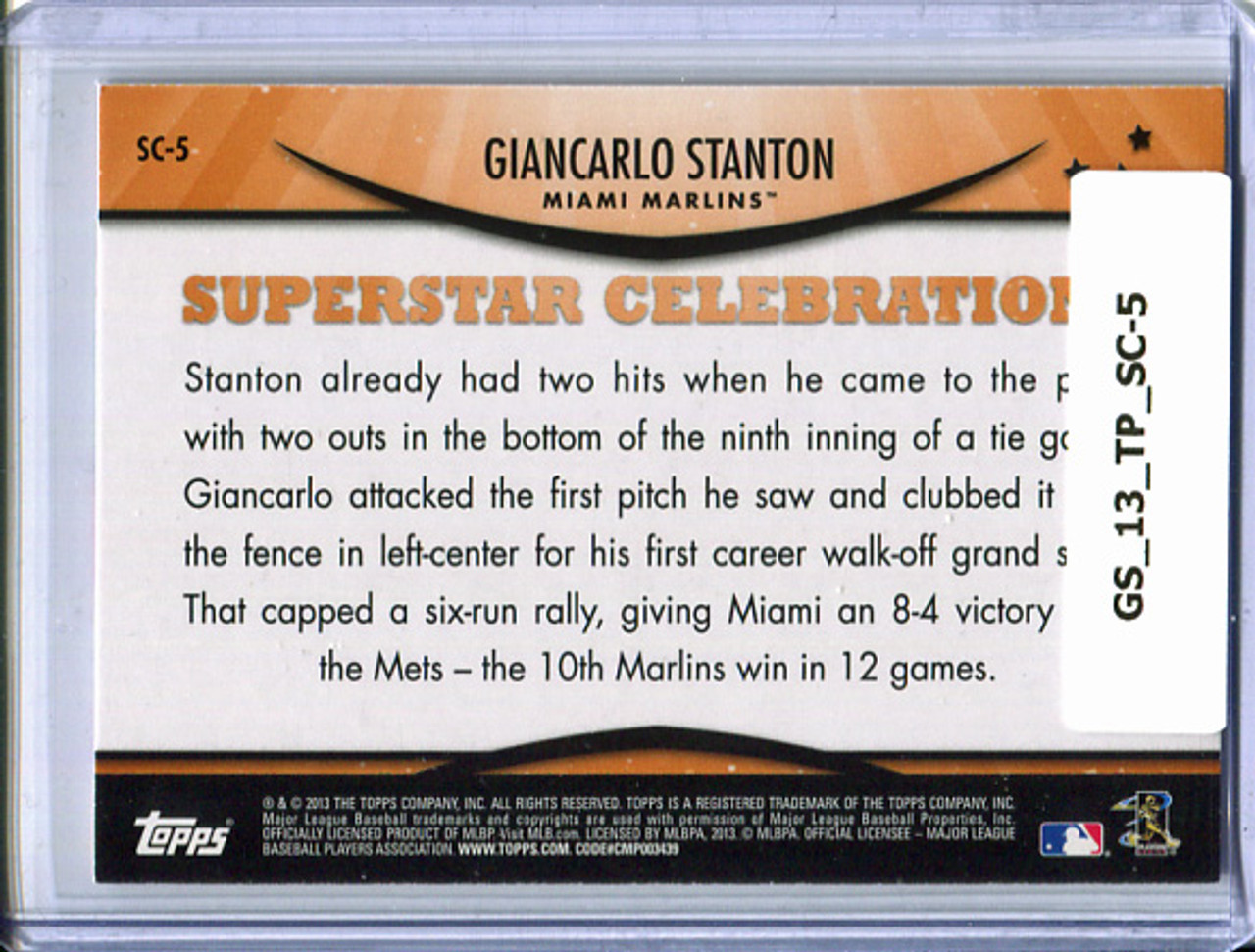 Giancarlo Stanton 2013 Stadium Club, Superstar Celebration #SC-5