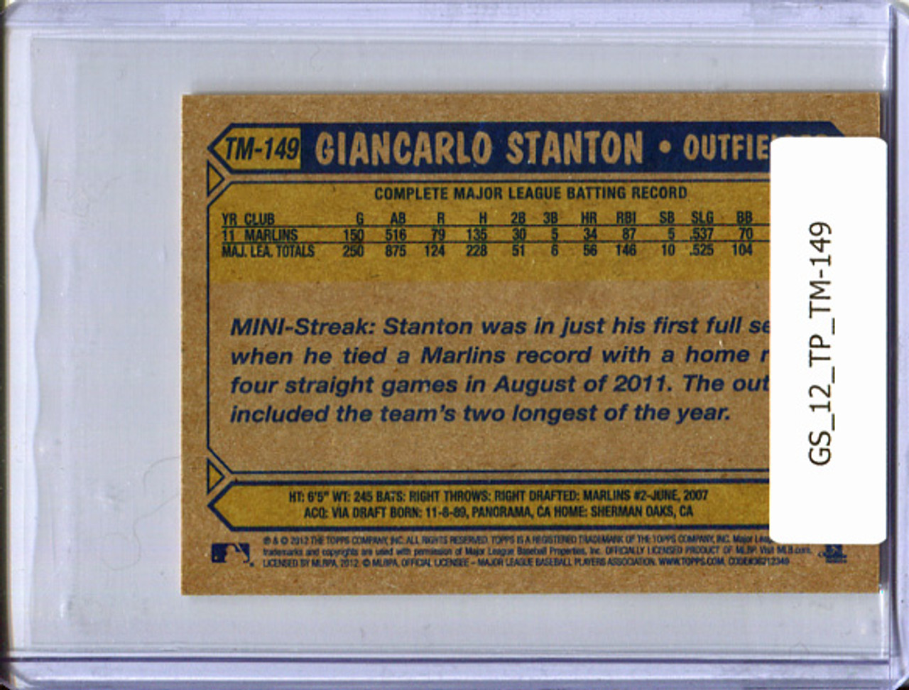 Giancarlo Stanton 2012 Topps, 1987 Topps Minis #TM-149