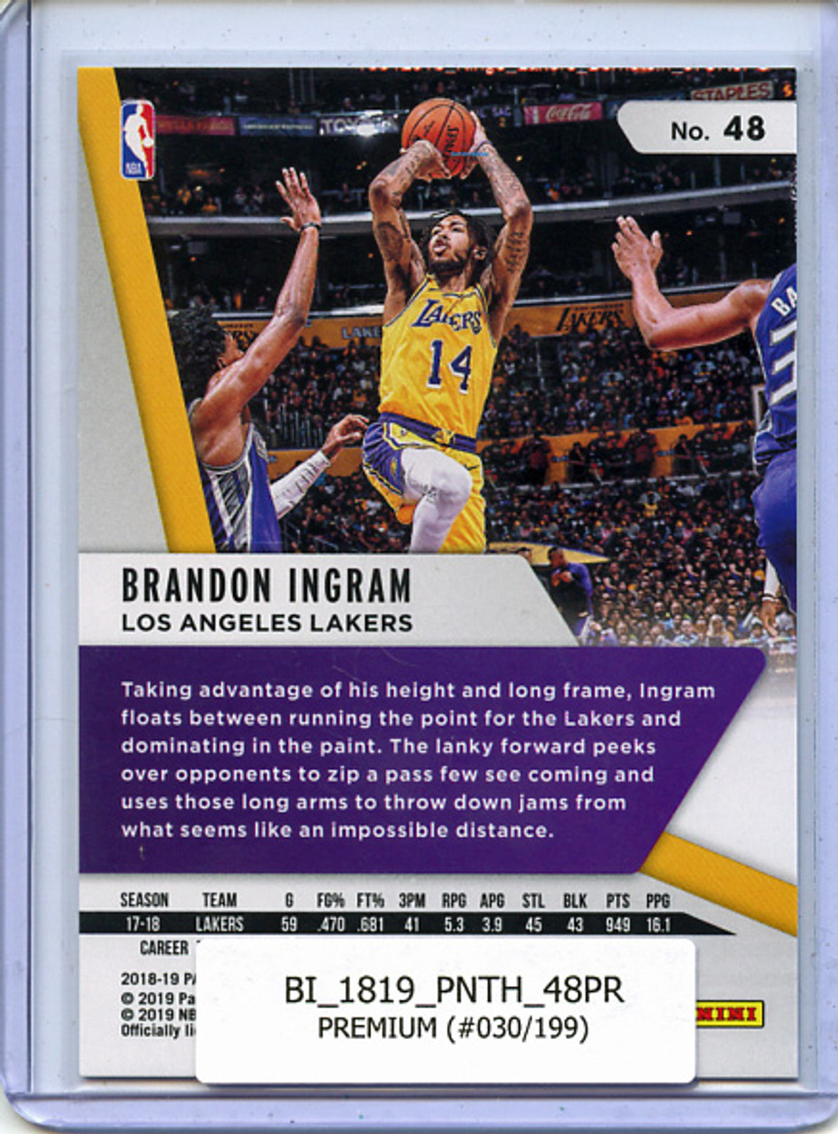 Brandon Ingram 2018-19 Threads #48 Premium (#030/199)