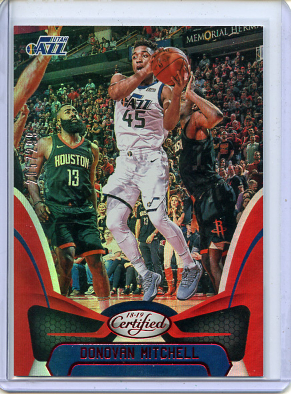 Donovan Mitchell 2018-19 Certified #51 Mirror Red (#205/299)