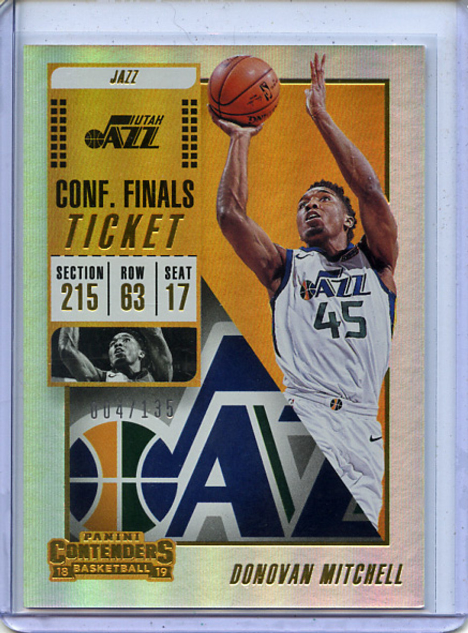 Donovan Mitchell 2018-19 Contenders #39 Conference Finals Ticket (#004/135)