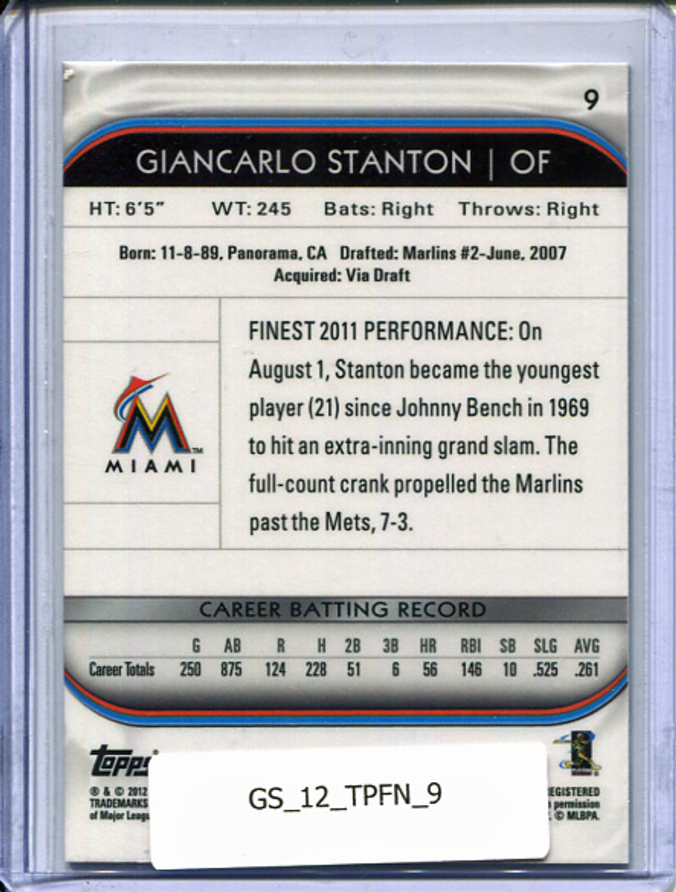 Giancarlo Stanton 2012 Finest #9