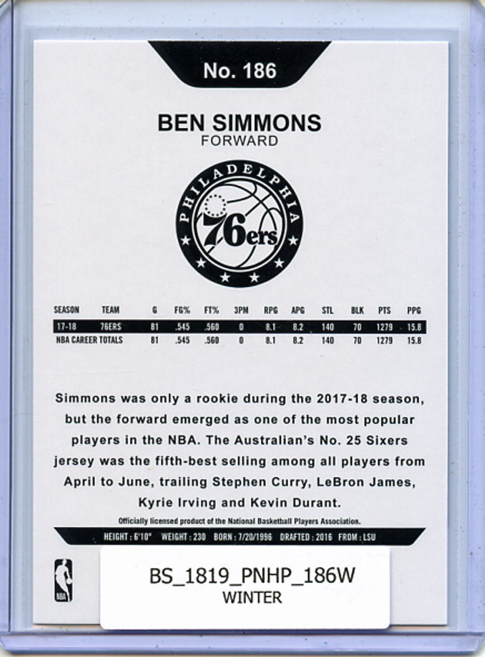 Ben Simmons 2018-19 Hoops #186 Winter