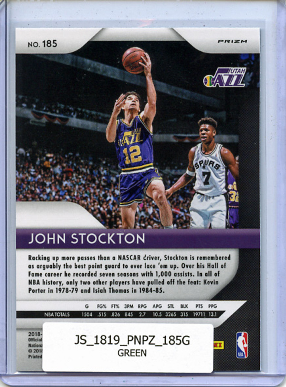 John Stockton 2018-19 Prizm #185 Green