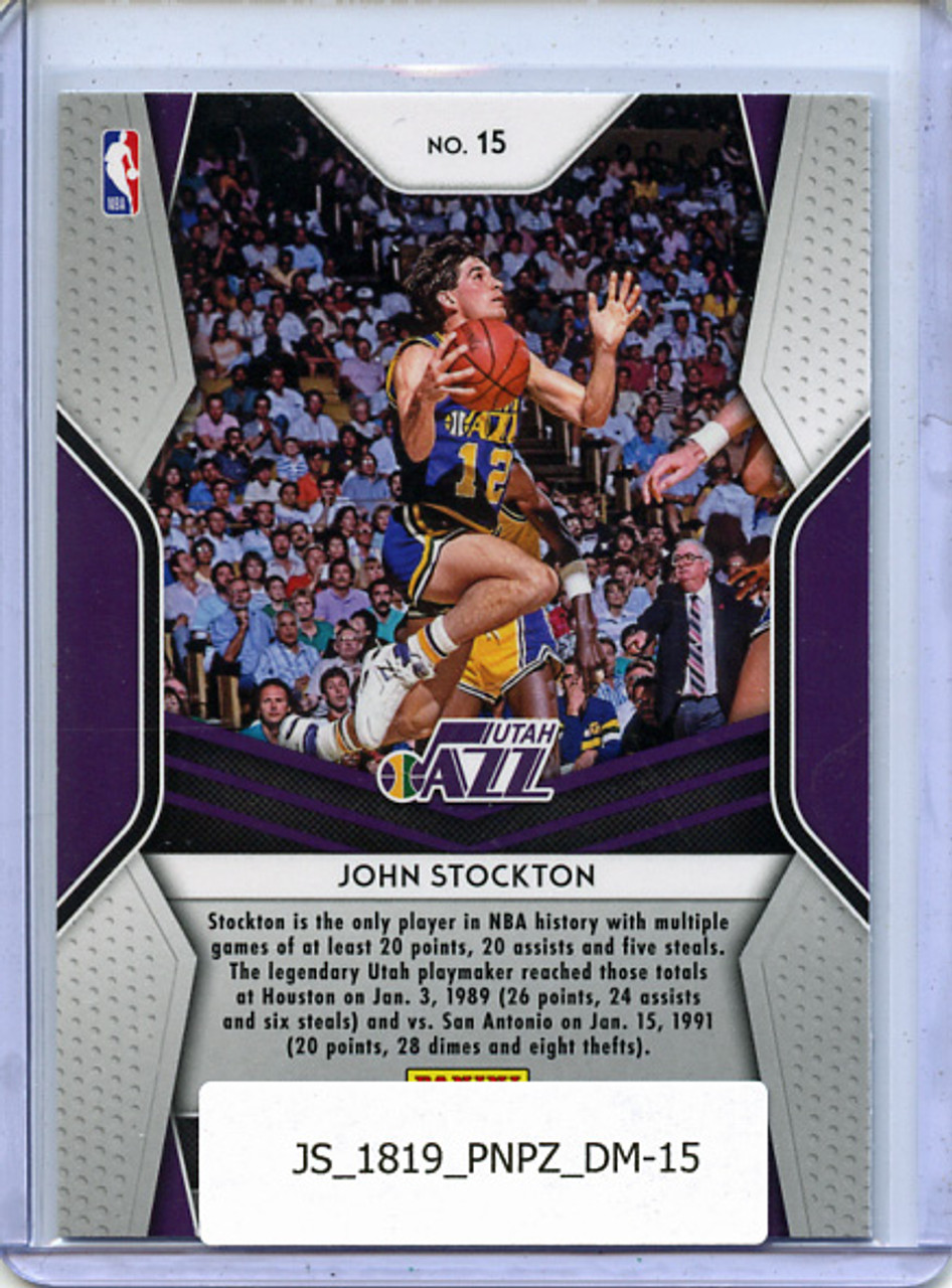 John Stockton 2018-19 Prizm, Dominance #15