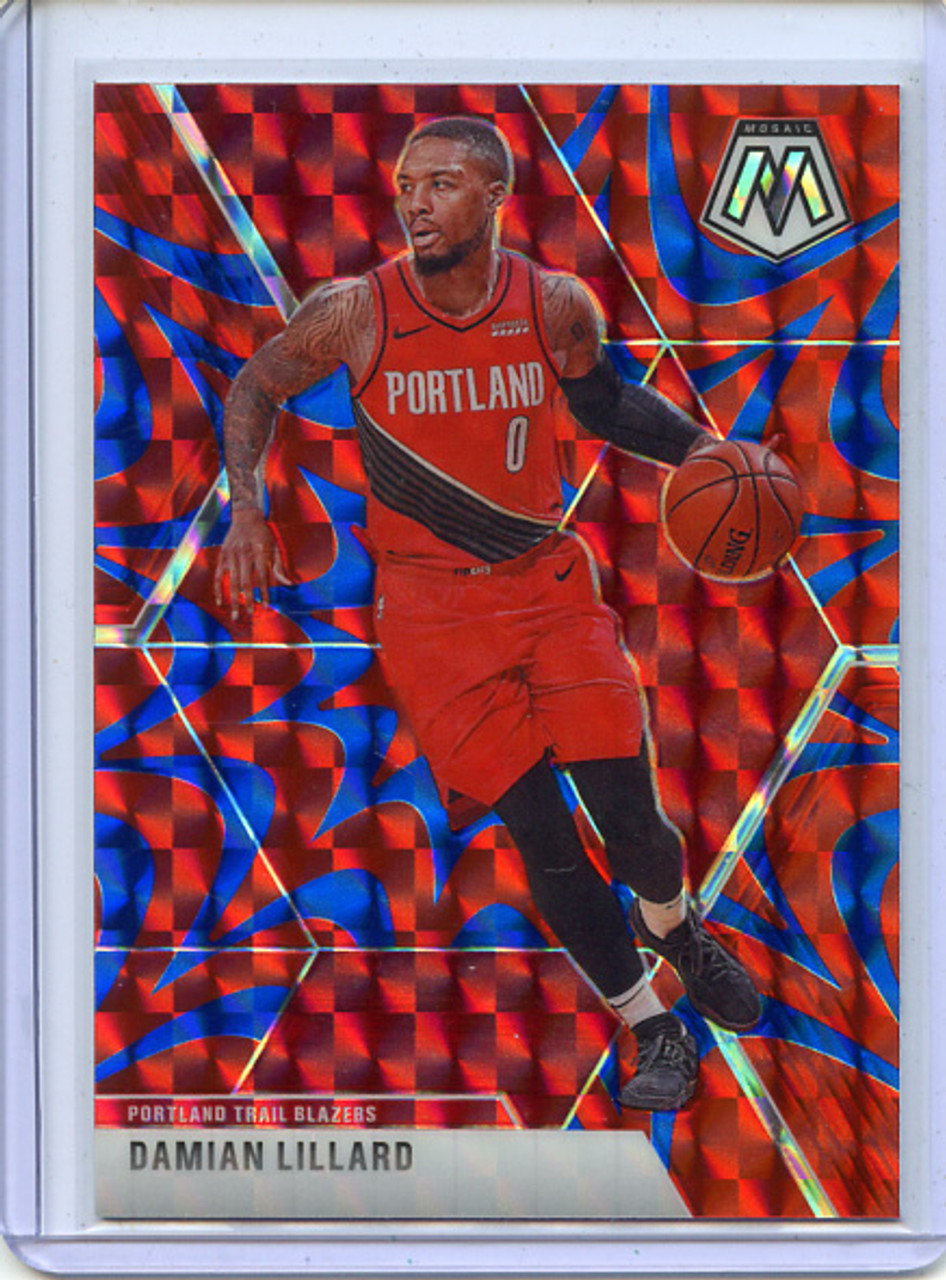 Damian Lillard 2019-20 Mosaic #5 Blue Reactive