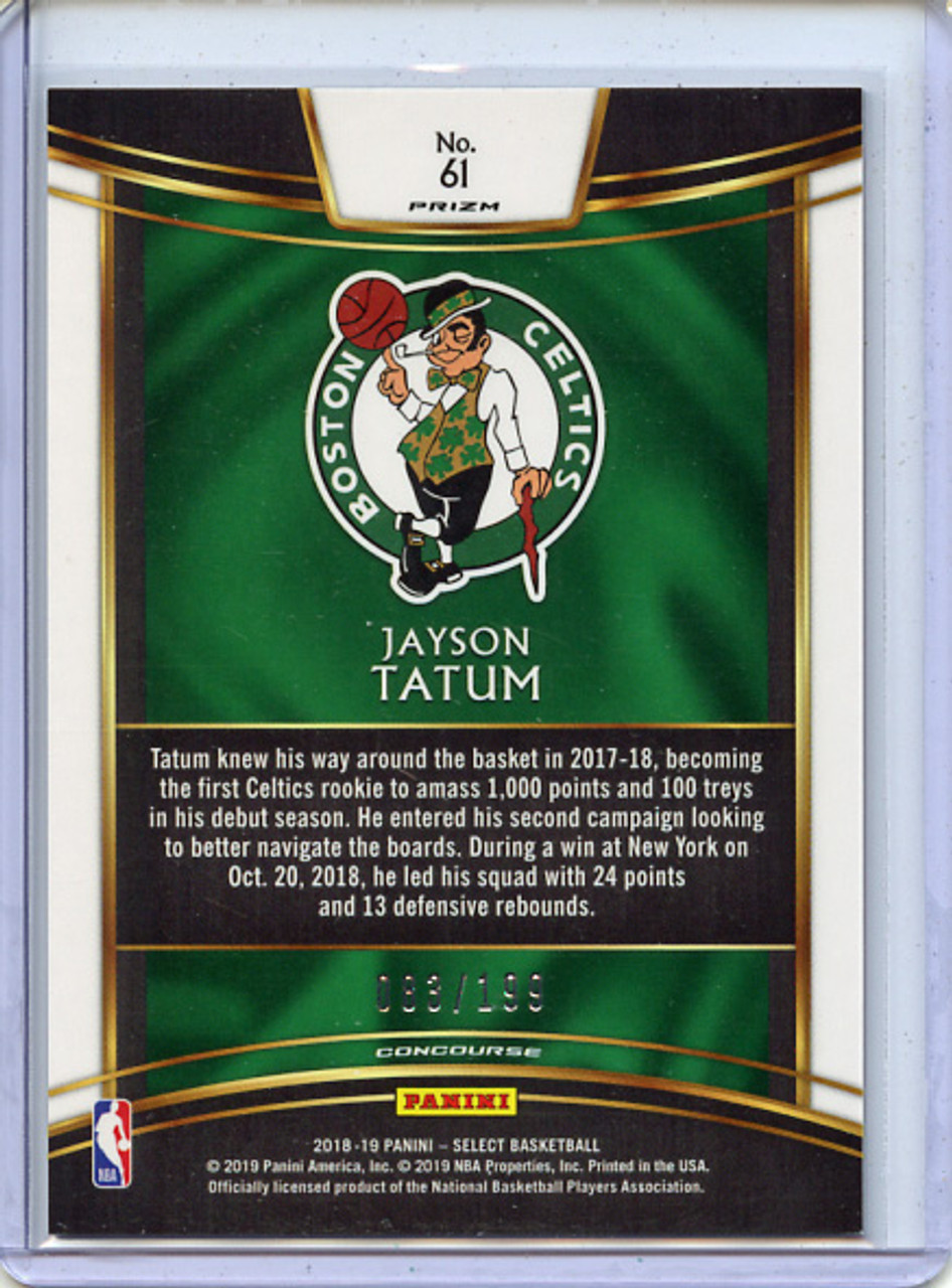 Jayson Tatum 2018-19 Select #61 Red (#083/199)
