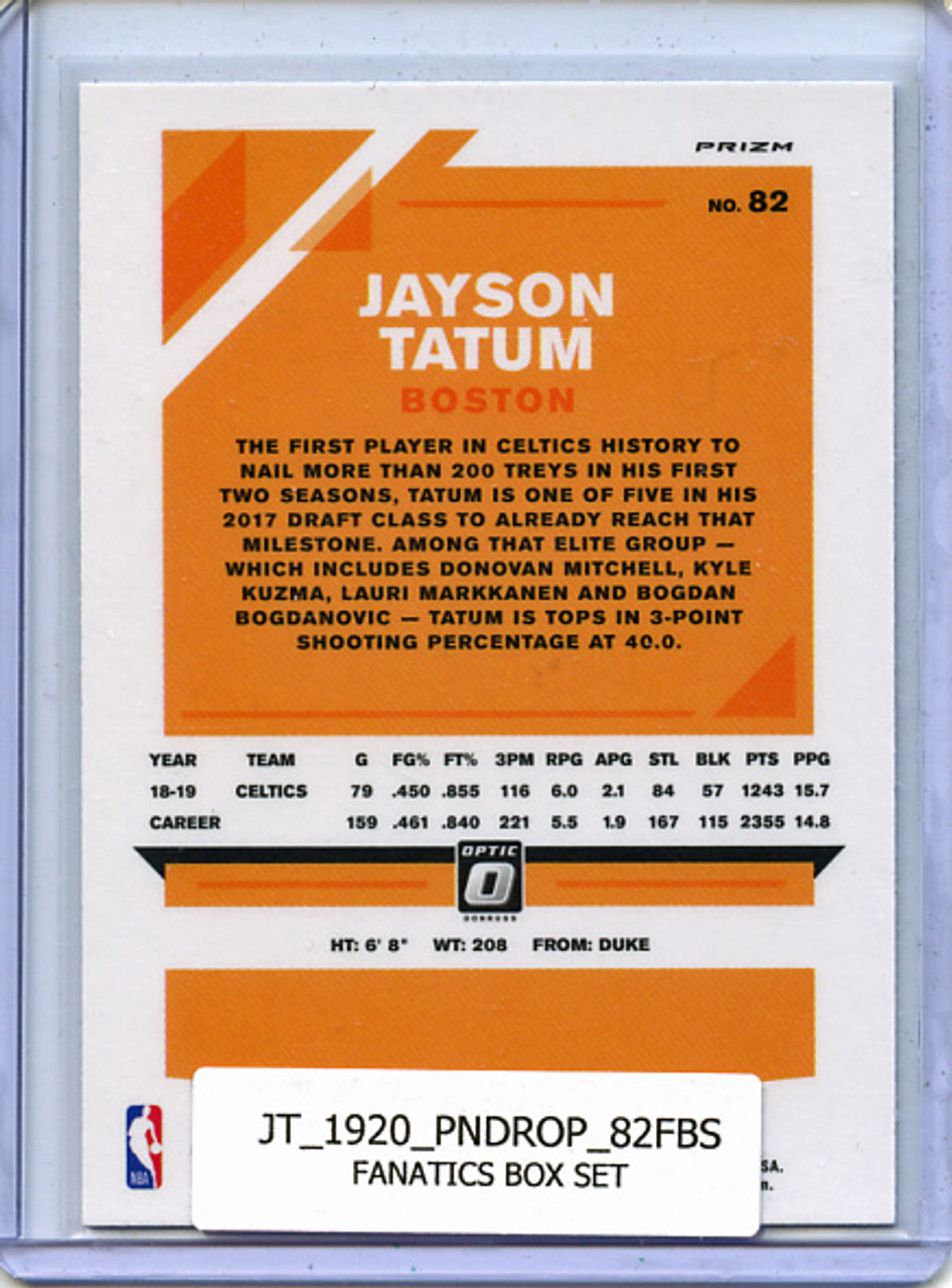 Jayson Tatum 2019-20 Donruss Optic #82 Fanatics Box Set