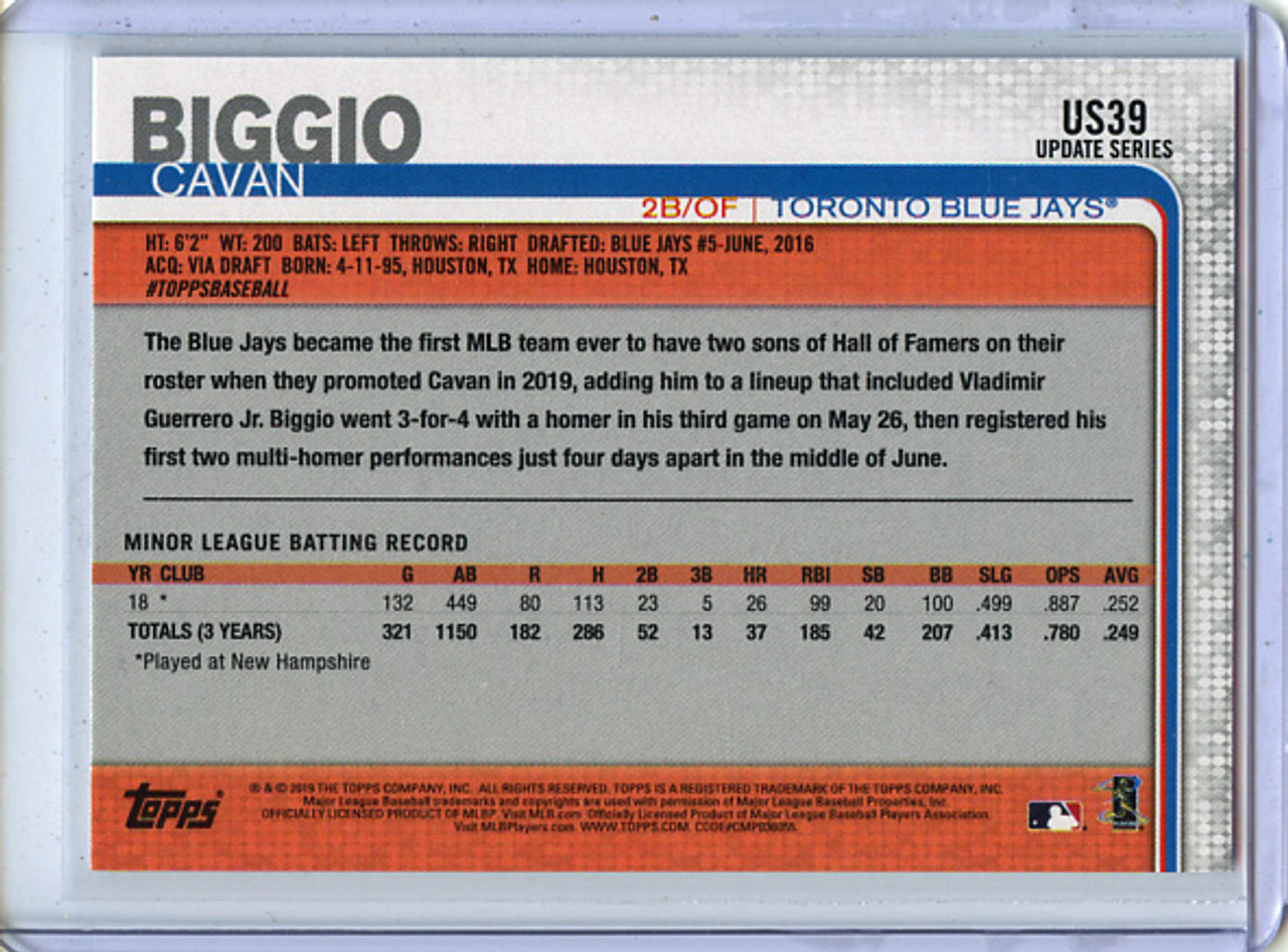 Cavan Biggio 2019 Topps Update #US39 Photo Variations - Duguout Interview (1)