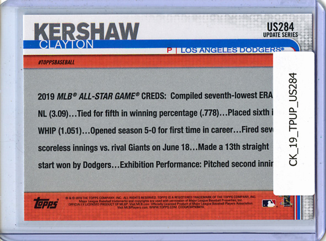 Clayton Kershaw 2019 Topps Update #US284 All-Star