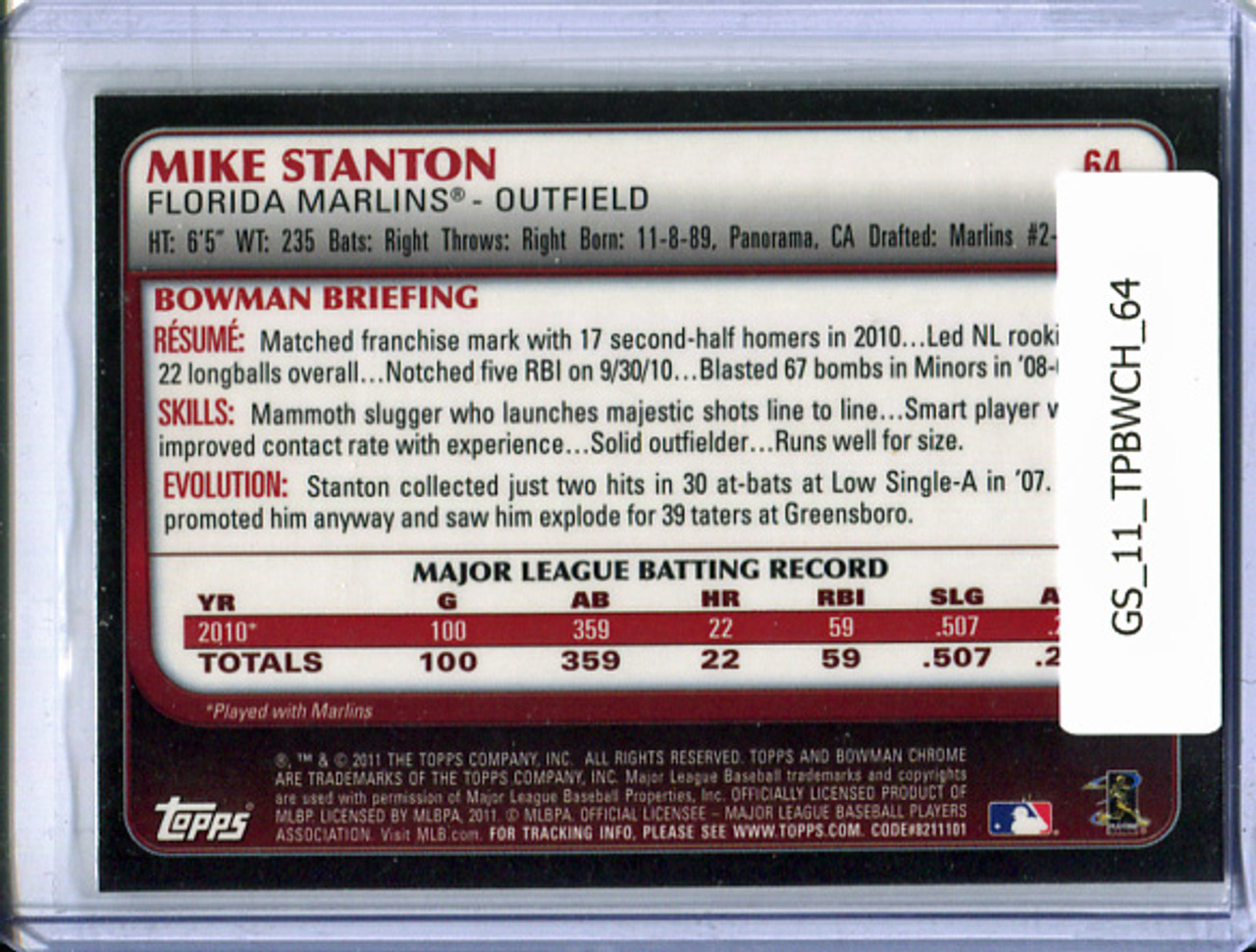 Mike (Giancarlo) Stanton 2011 Bowman Chrome #64