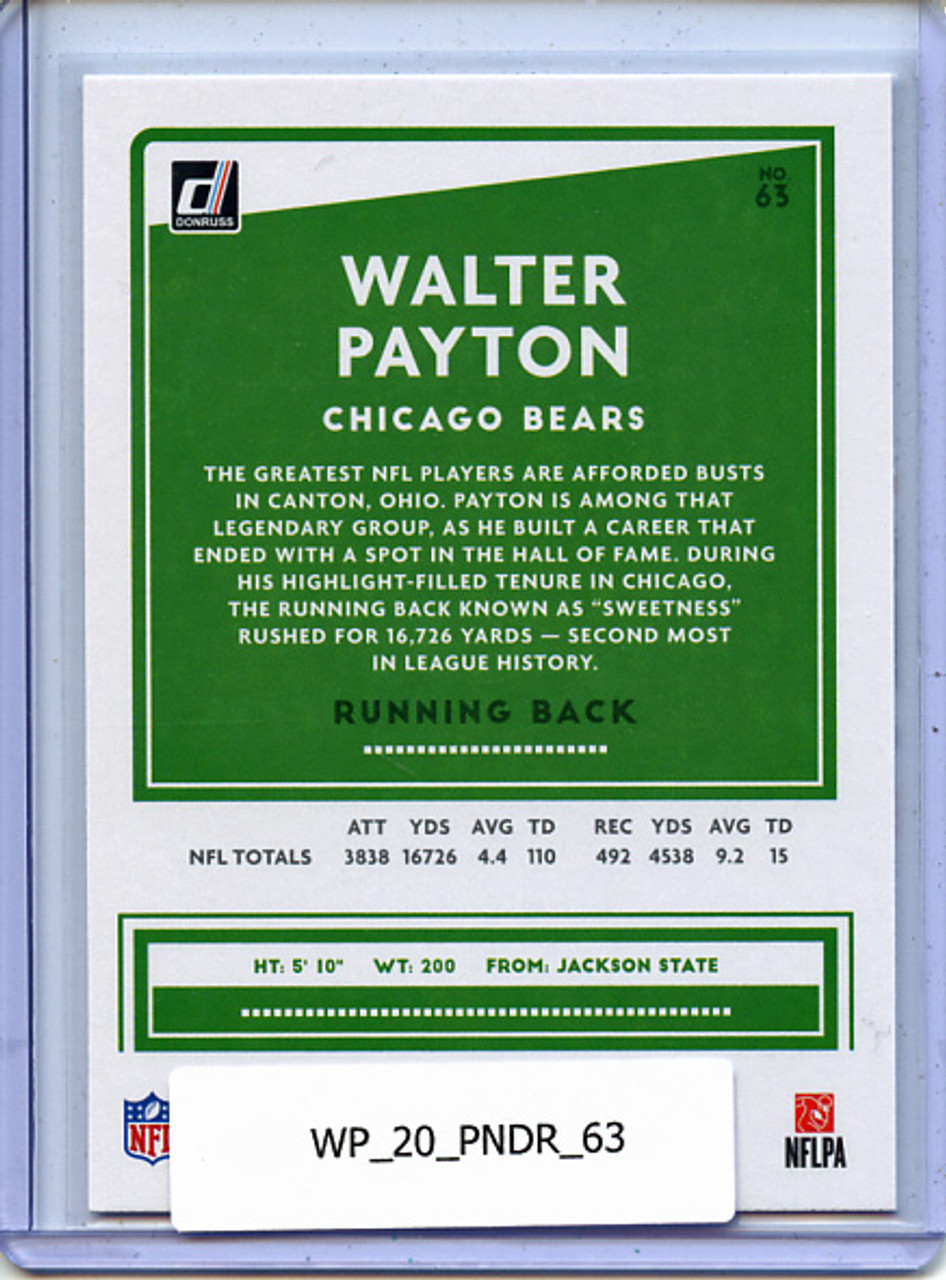 Walter Payton 2020 Donruss #63