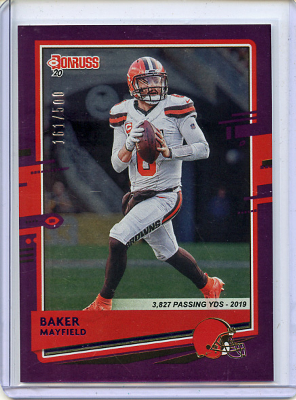 Baker Mayfield 2020 Donruss #71 Season Stat Line (#161/500)