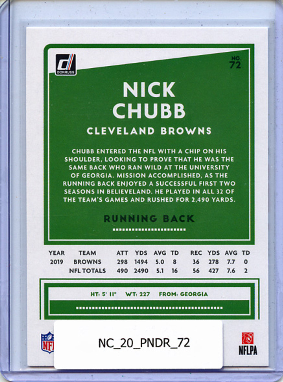 Nick Chubb 2020 Donruss #72