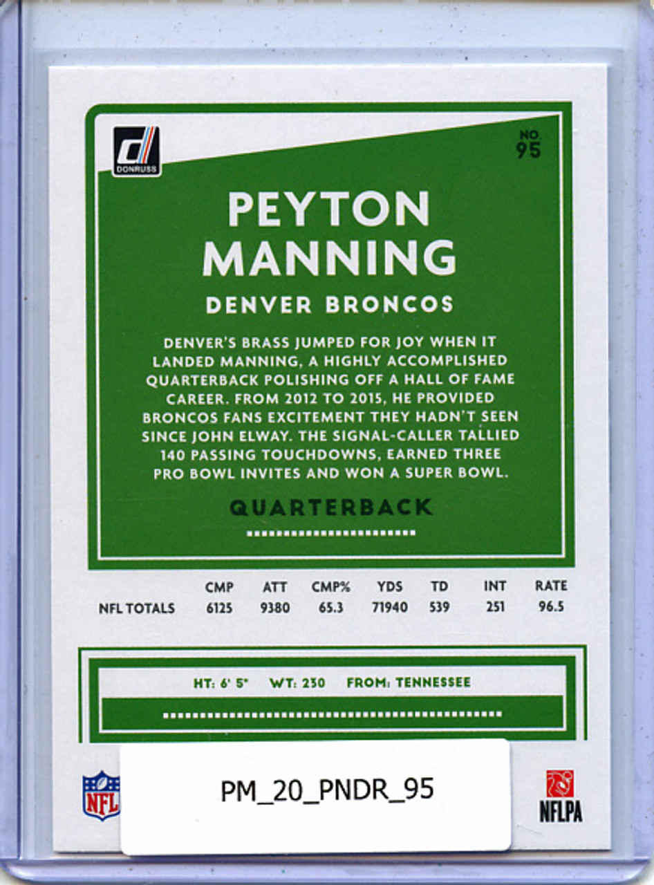 Peyton Manning 2020 Donruss #95