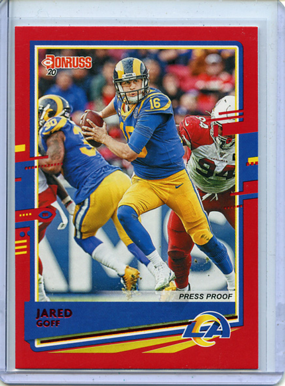 Jared Goff 2020 Donruss #141 Variations Press Proof Red