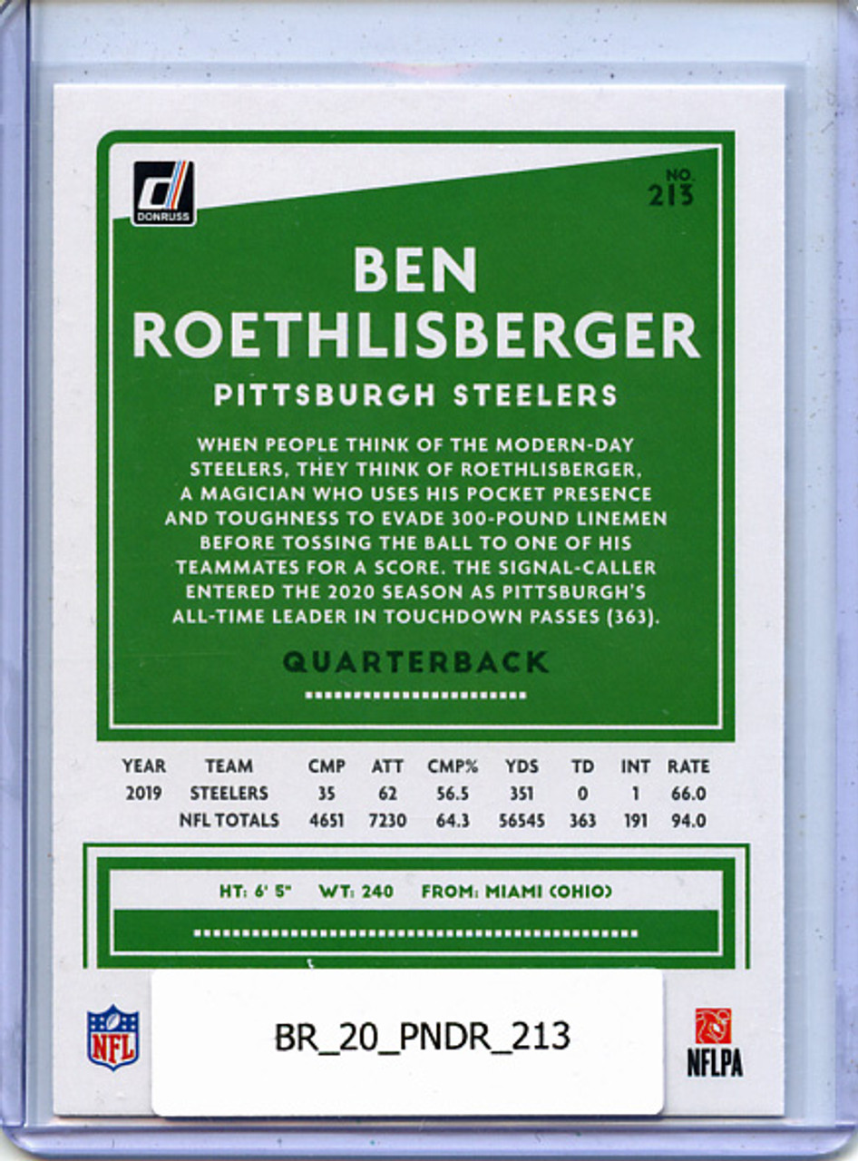 Ben Roethlisberger 2020 Donruss #213