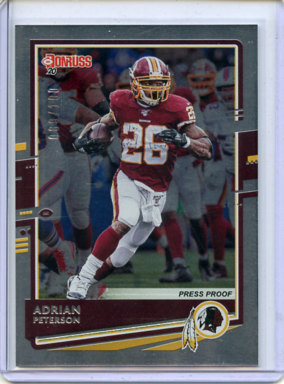 Adrian Peterson 2020 Donruss #238 Variations Press Proof Silver (#080/100)