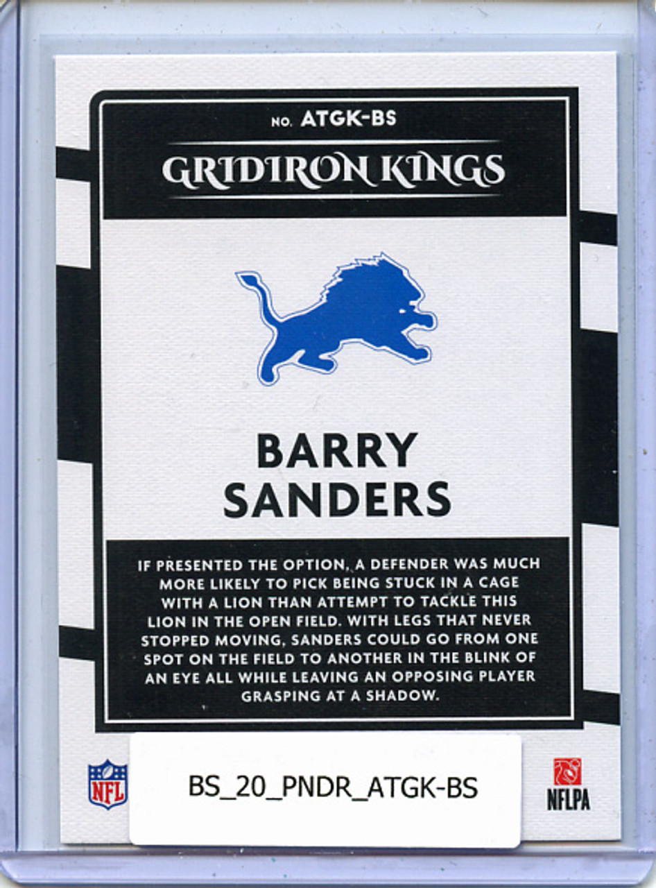 Barry Sanders 2020 Donruss, All-Time Gridiron Kings #ATGK-BS