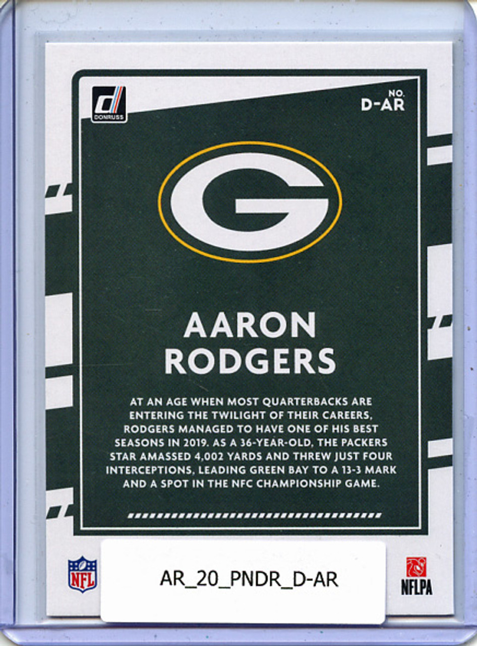 Aaron Rodgers 2020 Donruss, Dominators #D-AR