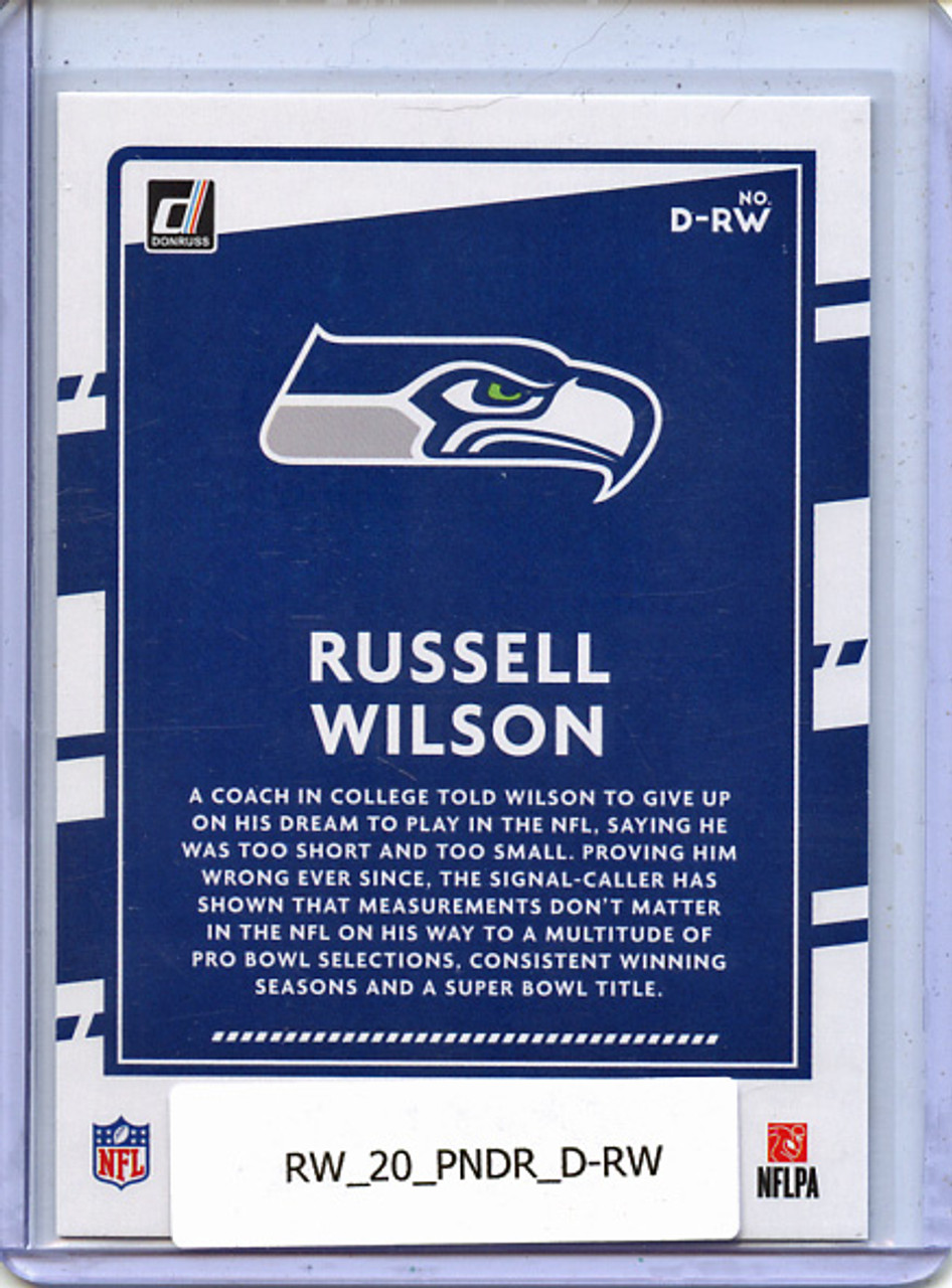 Russell Wilson 2020 Donruss, Dominators #D-RW