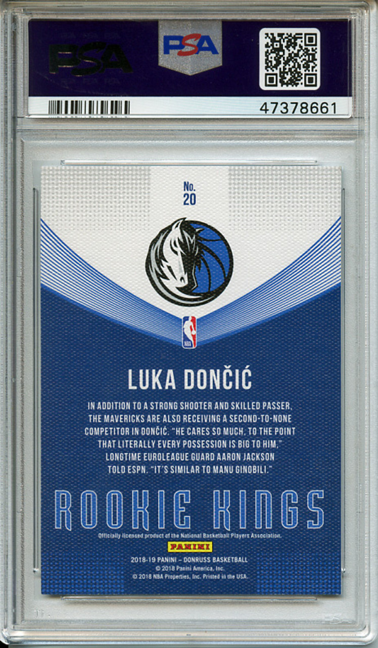 Luka Doncic 2018-19 Donruss, Rookie Kings #20 Press Proof PSA 9 Mint (#47378661)