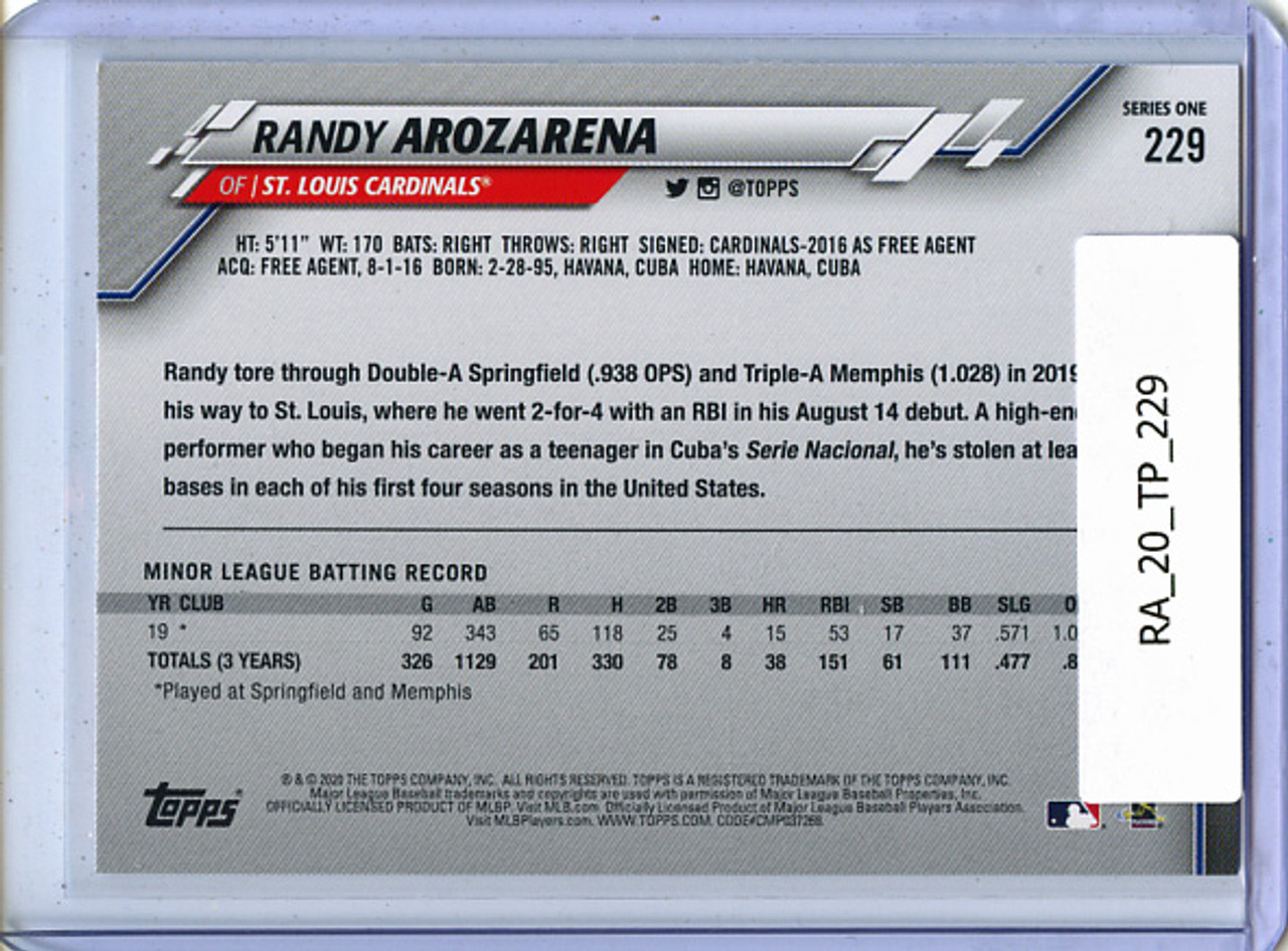 Randy Arozarena 2020 Topps #229