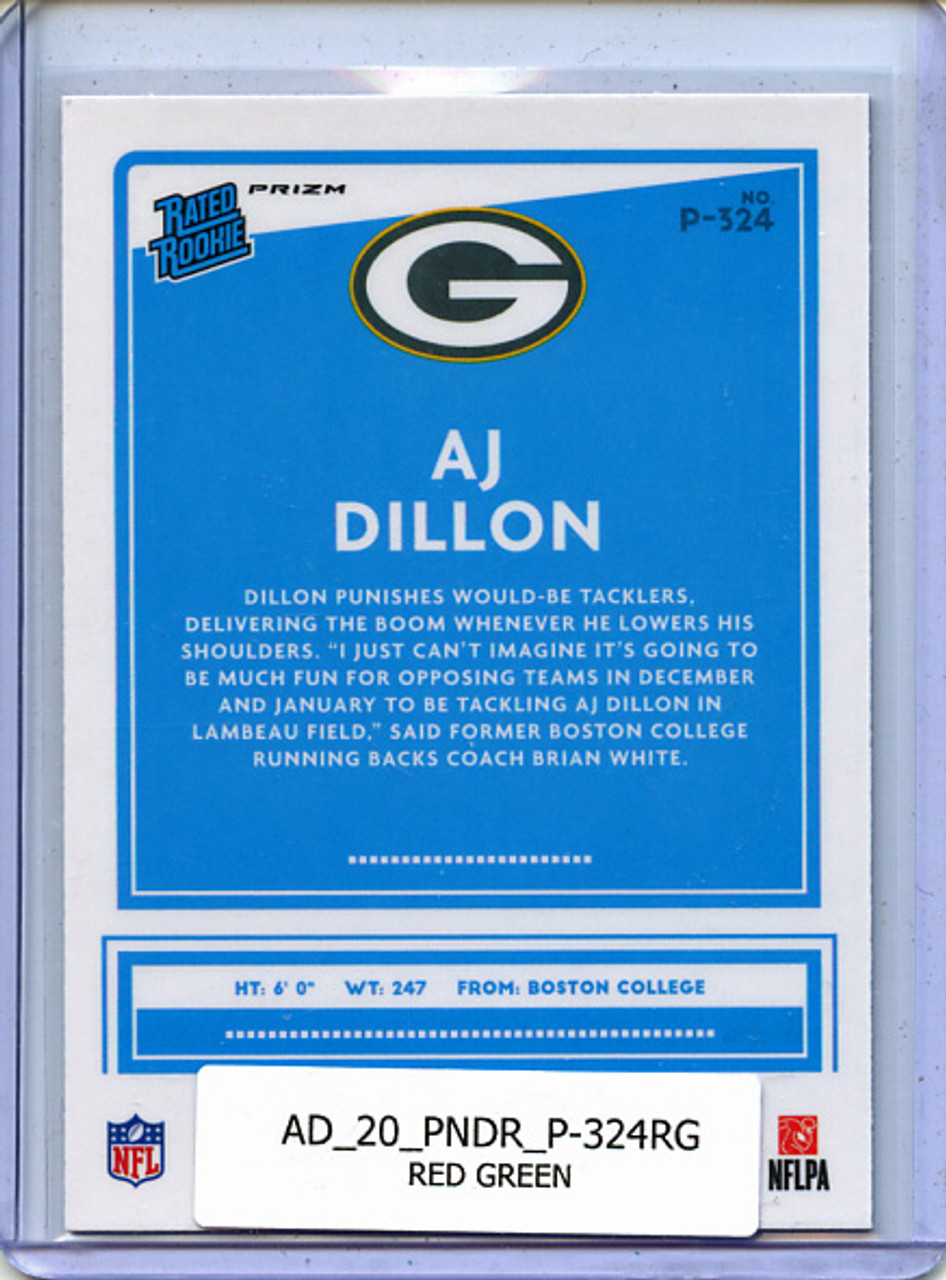 AJ Dillon 2020 Donruss, Optic Preview #P-324 Red & Green