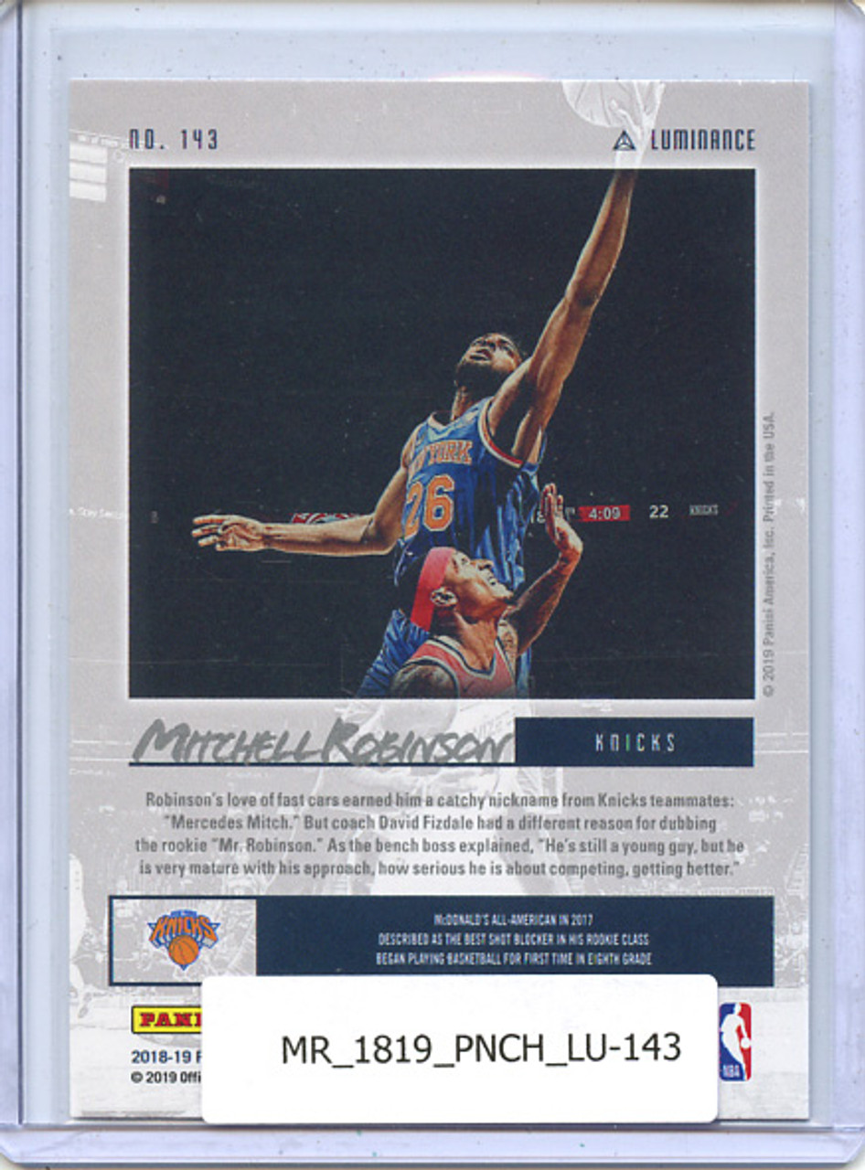 Mitchell Robinson 2018-19 Chronicles, Luminance #143